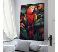 sinyumoney Colorful Parrot in Tropical Foliage Affiches Murales Pour Salle De Bain Rustique, Grand Format 12x18inch(30x45cm)