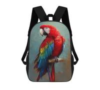 sinyumoney Colorful Parrot Painting-2 Sacs À Dos 17 Pouces Pour Enfants, Sacs D'école Imprimés En 3D Pour Élèves Du Primaire Et Du Collège, Garçons Et Filles