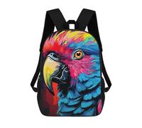 sinyumoney Colorful Parrot Portrait-6 Sacs À Dos Décontractés Pour Enfants, Sacs D'école Pour Adolescents, Filles Et Garçons, Sacs À Dos Pour Livres 17inch