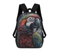 sinyumoney Colorful Parrot Portrait Sac À Dos Scolaire Pour Filles Et Garçons, Grande Capacité, Léger, Pour Enfants Et Étudiants 17inch