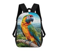 sinyumoney Colorful Parrot Sac À Dos Scolaire Pour Enfants Imprimé En 3D, Idéal Pour Les Voyages Et Les Lectures, Pour Les Garçons Et Les Élèves Du Primaire 17inch