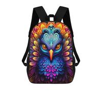 sinyumoney Colorful Peacock Artwork-6 Sac À Dos Enfant, Cartable, Sacs À Dos Scolaires Imprimés En 3D Pour Élèves Du Primaire Et Du Collège, Cadeau D'anniversaire Pour Adolescents 17inch