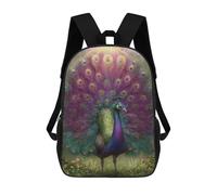 sinyumoney Colorful Peacock Painting Sacs À Dos Pour Enfants, Sac À Dos Scolaire Imprimé En 3D Pour Enfants, Sac À Dos De Voyage, Sac À Livres Pour Enfants 17inch Sac D'école