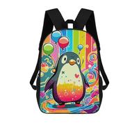 sinyumoney Colorful Penguin Celebration Sac À Dos Enfant, Sac À Dos Anime, Grand Sac À Dos Enfant, Sac À Dos Imprimé En 3D Pour Enfants, Cartable, Cartable Pour Garçons Et Filles 17inch