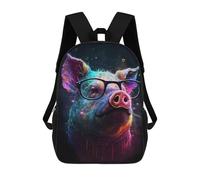 sinyumoney Colorful Pig Art Print-3 Sacs À Dos Pour Enfants, Sac À Dos Scolaire Imprimé En 3D Pour Enfants, Sac À Dos De Voyage, Sac À Livres Pour Enfants 17inch Sac D'école