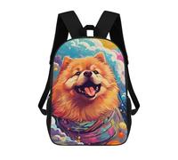 sinyumoney Colorful Pomeranian Art Print Sac À Dos Scolaire Grand Format, Léger Et Décontracté, Pour L'école, Le Travail Ou Les Voyages 17inch