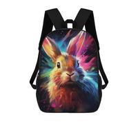 sinyumoney Colorful Rabbit Art Print-2 Sacs À Dos Pour Enfants 17inch Sac À Dos Scolaire, Sac D'école Imprimé En 3D Pour Garçons, Élèves Du Primaire Et Du Collège