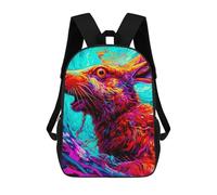 sinyumoney Colorful Rabbit Painting Sac À Dos Pour Garçons Et Adolescents, Sacs À Dos Pour Filles, Sacs À Dos Pour Tout-petits, Sacs À Livres Pour L'école Primaire Et Le Collège 17inch