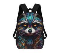sinyumoney Colorful Raccoon Artwork Sac À Dos Scolaire Pour Enfants, Imprimé En 3D, Pour Garçons, Élèves Du Primaire Et Du Collège 17inch