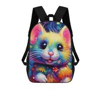 sinyumoney Colorful Rainbow Kitten Sacs À Dos Scolaires Pour Garçons Et Filles, Sacs À Dos Décontractés Pour Le Sport, Sacs À Dos De Grande Capacité Pour L'école Primaire 17inch