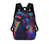 sinyumoney Colorful Ram Art Print Sac À Dos Scolaire Grand Format, Léger Et Décontracté, Pour L'école, Le Travail Ou Les Voyages 17inch