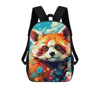 sinyumoney Colorful Red Panda Art Print 17inch Sac À Dos Scolaire Imprimé En 3D Pour Enfants, Style Décontracté Et Tendance, Idéal Pour Les Voyages Et Les Études.