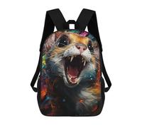sinyumoney Colorful Roaring Cat Art Sac À Dos En Peluche À Motif Dessin Animé, Sac À Dos 3D Pour Enfants, Idée Cadeau D'anniversaire Pour Garçons Et Filles 17inch
