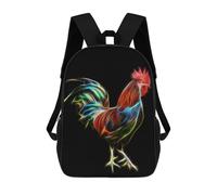 sinyumoney Colorful Rooster Sacs À Dos Pour Enfants, Cartables, Sacs À Dos Scolaires Imprimés En 3D, Sacs À Dos De Voyage Tendance Pour Enfants (primaire, Collège) 17inch