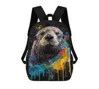 sinyumoney Colorful Sea Otter Sac À Dos Imprimé En 3D Pour Garçons, Sac D'école Grande Capacité, Sac De Voyage, Sac À Livres, Sac D'école Pour Garçons, Mochila 17inch