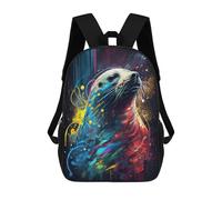 sinyumoney Colorful Seal Painting Sac À Dos Pour Garçons Et Adolescents, Sacs À Dos Pour Filles, Sacs À Dos Pour Tout-petits, Sacs À Livres Pour L'école Primaire Et Le Collège 17inch