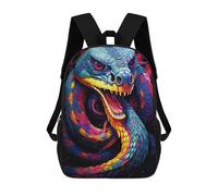 sinyumoney Colorful Serpent Illustration -1 Sacs À Dos Imprimés En 3D Pour Enfants, Sacs D'école Tendance Pour Garçons, Élèves Du Primaire Et Du Collège 17inch