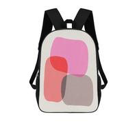 sinyumoney Colorful Shapes A10 Sac À Dos Scolaire Pour Adolescents, Imprimé En 3D, Ajustable, À Poches Tendance, Pour Enfants, Garçons, Filles, Étudiants Et Adolescents 17inch