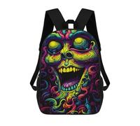 sinyumoney Colorful Skull Art Print-6 Sacs À Dos 17 Pouces Pour Enfants, Sacs D'école Imprimés En 3D Pour Élèves Du Primaire Et Du Collège, Garçons Et Filles