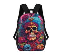 sinyumoney Colorful Skull Fantasy Art Sacs À Dos Décontractés Pour Enfants, Sacs D'école Pour Adolescents, Filles Et Garçons, Sacs À Dos Pour Livres 17inch