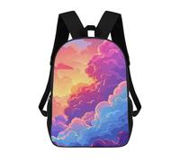 sinyumoney Colorful Sky Clouds Illustration Sacs À Dos 17 Pouces Pour Enfants, Sacs D'école Imprimés En 3D Pour Élèves Du Primaire Et Du Collège, Garçons Et Filles