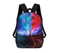 sinyumoney Colorful Sky Over Mountain Peak Sac À Dos Enfant, Cartable, Sacs À Dos Scolaires Imprimés En 3D Pour Élèves Du Primaire Et Du Collège, Cadeau D'anniversaire Pour Adolescents 17inch