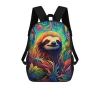 sinyumoney Colorful Sloth Illustration Sacs À Dos Scolaires Pour Garçons Et Filles, Sacs À Dos Décontractés Pour Le Sport, Sacs À Dos De Grande Capacité Pour L'école Primaire 17inch
