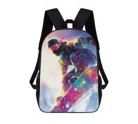 sinyumoney Colorful Snowboarder Art Print Sac À Dos Scolaire Imprimé En 3D, Sac À Dos Tendance Pour Enfants, Sac À Dos Pour Garçons, Élèves Du Collège 17inch