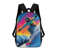 sinyumoney Colorful Snowboarding Adventure-1 Sac À Dos Enfant, Sac D'école, Sac À Dos Imprimé 3D Avec Motif De Dessin Animé, Grande Capacité, Pour Garçons Et Filles 17inch