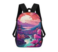sinyumoney Colorful Sunset in The Lak Sac À Dos Enfant Imprimé En 3D, Sac D'école Pour Garçons, Sac À Dos Cool Et Décontracté, Sac À Dos Amusant Pour Enfants Et Adolescents 17inch