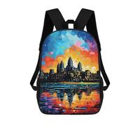 sinyumoney Colorful Sunset Reflections -1 Sacs À Dos Tendance Imprimés En 3D 17inch Sac D'école Décontracté Pour Enfants, Garçons, Élèves Du Primaire Et Du Collège