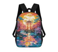sinyumoney Colorful Sunset Sacs À Dos Imprimés En 3D Pour Enfants, Sacs D'école Tendance Pour Garçons, Élèves Du Primaire Et Du Collège 17inch