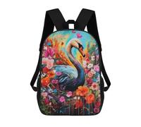 sinyumoney Colorful Swan Mural Sac À Dos Pour Garçons Et Adolescents, Sacs À Dos Pour Filles, Sacs À Dos Pour Tout-petits, Sacs À Livres Pour L'école Primaire Et Le Collège 17inch