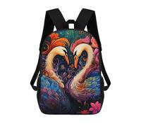 sinyumoney Colorful Swans in Art Sac À Dos Scolaire Imprimé En 3D Pour Garçons Et Filles, Sac À Dos Pour Enfants, Sac De Voyage 17inch