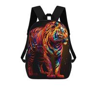 sinyumoney Colorful Tiger Artwork-1 Sac À Dos Pour Garçons Et Adolescents, Sacs À Dos Pour Filles, Sacs À Dos Pour Tout-petits, Sacs À Livres Pour L'école Primaire Et Le Collège 17inch