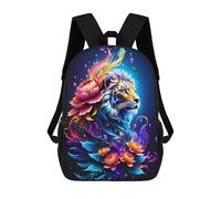 sinyumoney Colorful Tiger Artwork Sacs À Dos, Sac À Dos Enfant, Sac D'école, Sac À Dos De Voyage Imprimé En 3D, Accessoire De Mode, Sac À Dos Imperméable Pour Enfants 17inch