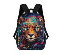 sinyumoney Colorful Tiger Headphones Artwork Sacs À Dos Pour Enfants, Sac À Dos Scolaire Imprimé En 3D Pour Enfants, Sac À Dos De Voyage, Sac À Livres Pour Enfants 17inch Sac D'école