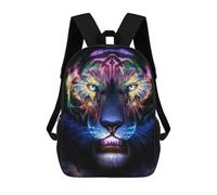 sinyumoney Colorful Tiger Moon Artwork Sacs À Dos Décontractés Pour Enfants, Sacs D'école Pour Adolescents, Filles Et Garçons, Sacs À Dos Pour Livres 17inch