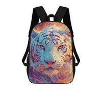 sinyumoney Colorful Tiger Painting Artwork Sacs À Dos Pour Enfants 17inch Sac À Dos Scolaire, Sac D'école Imprimé En 3D Pour Garçons, Élèves Du Primaire Et Du Collège