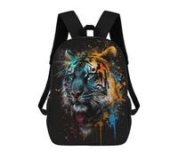 sinyumoney Colorful Tiger Portrait -14 Sac À Dos Imprimé 3D Pour Enfants, Sac À Dos Léger Pour Écoliers Et Écoliers, Sac À Goûter Pour La Crèche 17inch