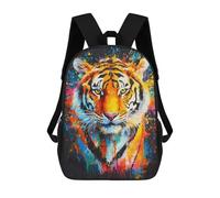 sinyumoney Colorful Tiger Portrait Sacs À Dos Pour Enfants, Cartables Imprimés En 3D, Sacs À Dos Pour Élèves Du Primaire Et Du Collège (garçons Et Filles) 17inch