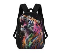 sinyumoney Colorful Tiger Roar -2 Sacs À Dos Décontractés Pour Enfants, Sacs D'école Pour Adolescents, Filles Et Garçons, Sacs À Dos Pour Livres 17inch