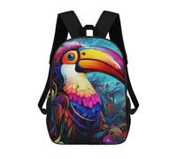 sinyumoney Colorful Toucan Illustration-1 Sac À Dos Scolaire Imprimé En 3D Pour Garçons Et Filles, Sac À Dos Pour Enfants, Sac De Voyage 17inch