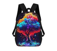 sinyumoney Colorful Tree of Life -4 Sac À Dos Scolaire Imprimé En 3D, Sac À Dos Tendance Pour Enfants, Sac À Dos Pour Garçons, Élèves Du Collège 17inch