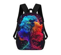 sinyumoney Colorful Tree of Life -5 Sac À Dos Enfant, Sac À Dos Anime, Grand Sac À Dos Enfant, Sac À Dos Imprimé En 3D Pour Enfants, Cartable, Cartable Pour Garçons Et Filles 17inch