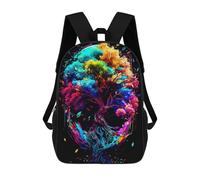 sinyumoney Colorful Tree Skull Artwork Sac À Dos Scolaire Pour Enfants 17 Pouces, Sac À Dos Décontracté Pour Les Voyages, Grand Sac À Dos De Jour Pour Garçons Et Filles 17inch