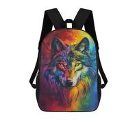 sinyumoney Colorful Wolf Art Print-21 Sac À Dos Scolaire, Sac De Voyage, Sac À Dos Universitaire Pour Fille, Adolescente 17inch
