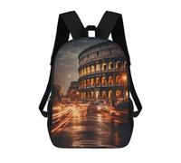 sinyumoney Colosseum Rome Italy Sac À Dos Enfant Tendance Et Amusant, Sac À Dos Pour Garçons Et Adolescents, Sac D'école Imprimé En 3D Pour Garçons 17inch