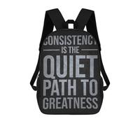 sinyumoney Consistency Is Path To Success - Motivation 17inch Sacs À Dos Scolaires Imprimés En 3D - Sacs À Dos Tendance Pour Garçons Du Primaire Et Du Collège
