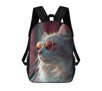 sinyumoney Cool Cat Vibes Sac À Dos Imprimé En 3D Pour Garçons, Sac D'école Grande Capacité, Sac De Voyage, Sac À Livres, Sac D'école Pour Garçons, Mochila 17inch
